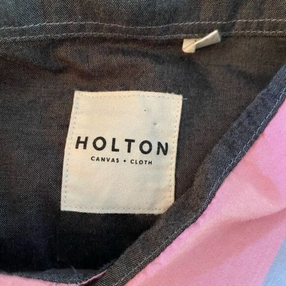 Holton Canvas Cloth Short Sleeve Button Down Casual Shirt Mens XL - Picture 6 of 9